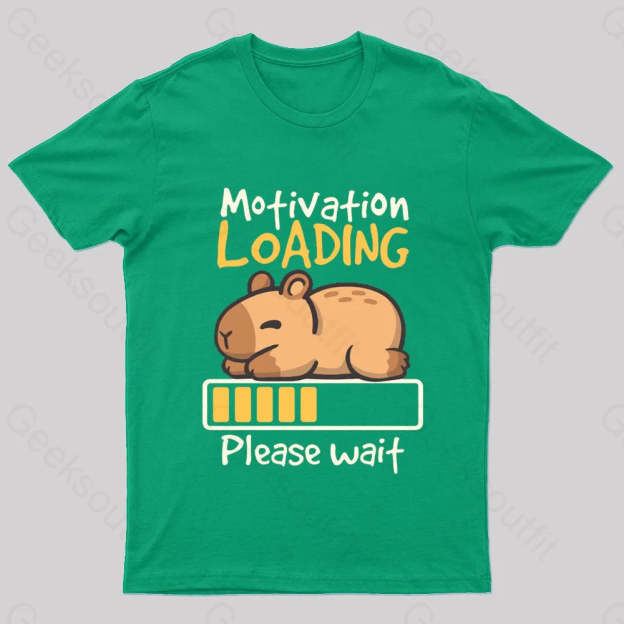 Motivation Loading Nerd T-Shirt Green / S