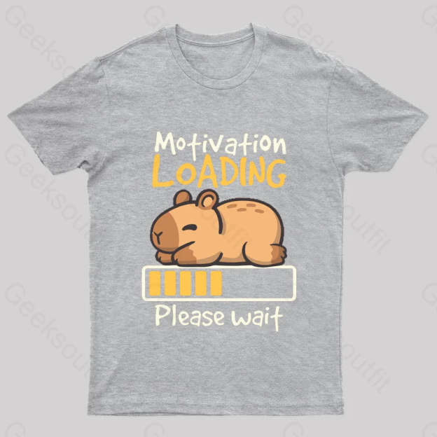 Motivation Loading Nerd T-Shirt Grey / S