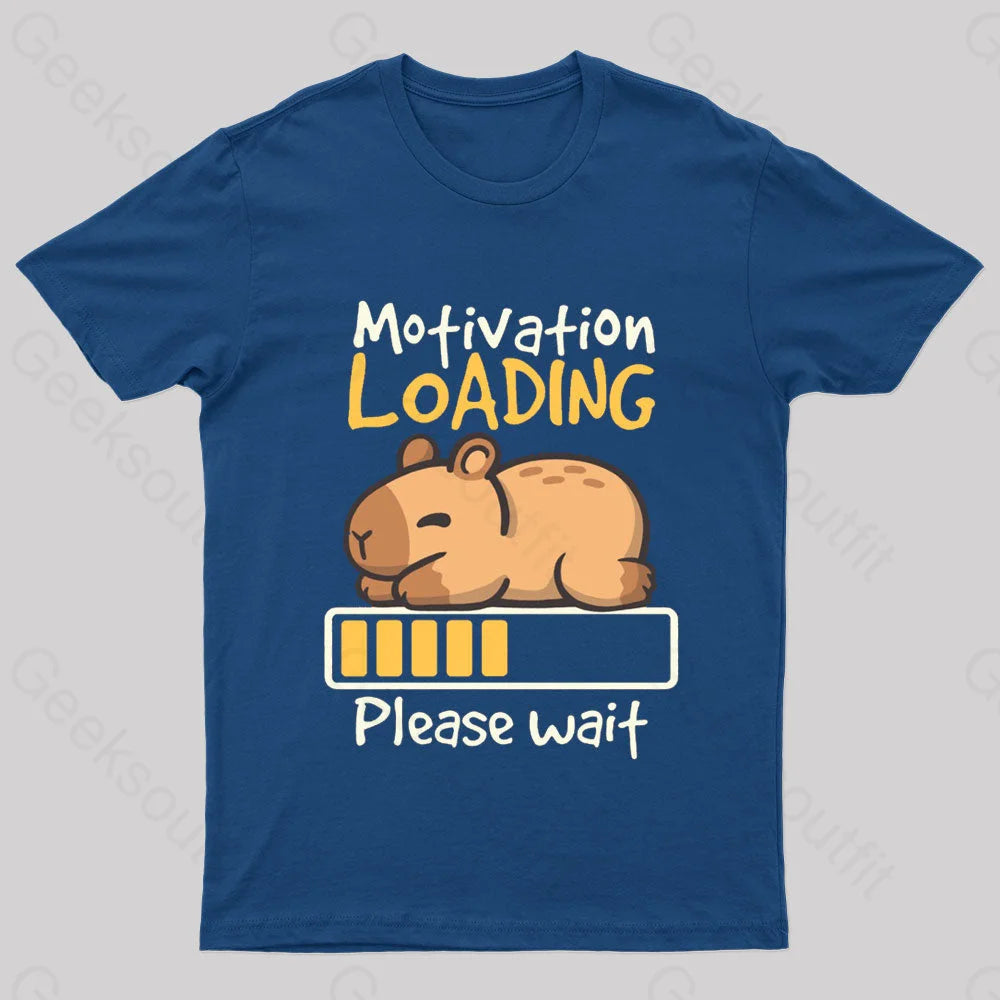 Motivation Loading Nerd T-Shirt Navy / S