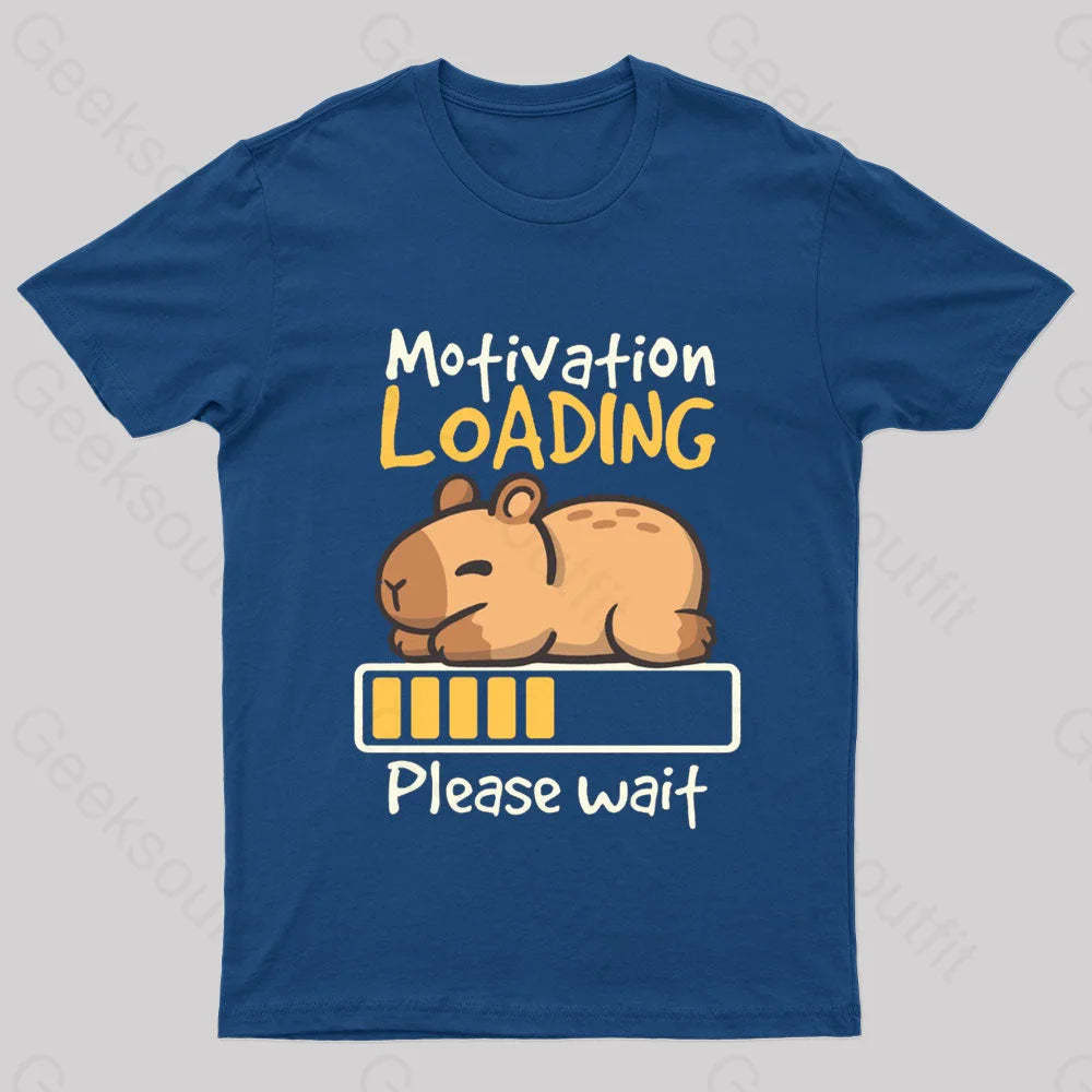 Motivation Loading Nerd T-Shirt Navy / S