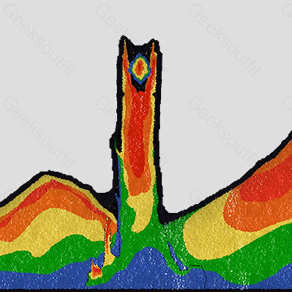 Mountains Of Mordor Heat Map Funny Imitation Wool Rug