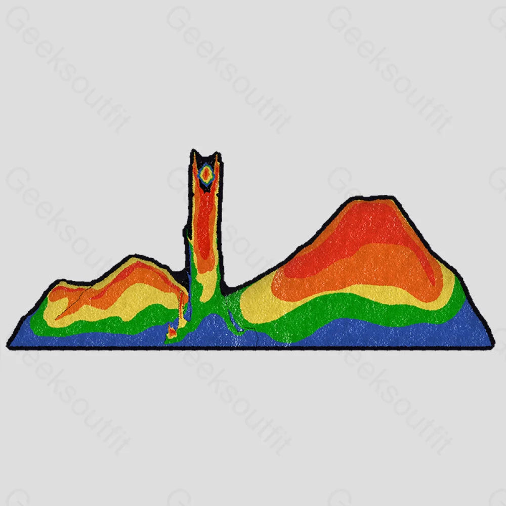 Mountains Of Mordor Heat Map Funny Imitation Wool Rug