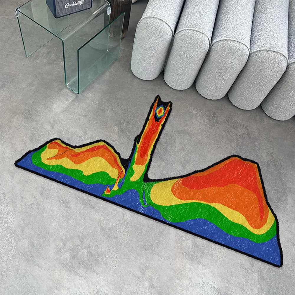 Mountains Of Mordor Heat Map Funny Imitation Wool Rug 80Cm