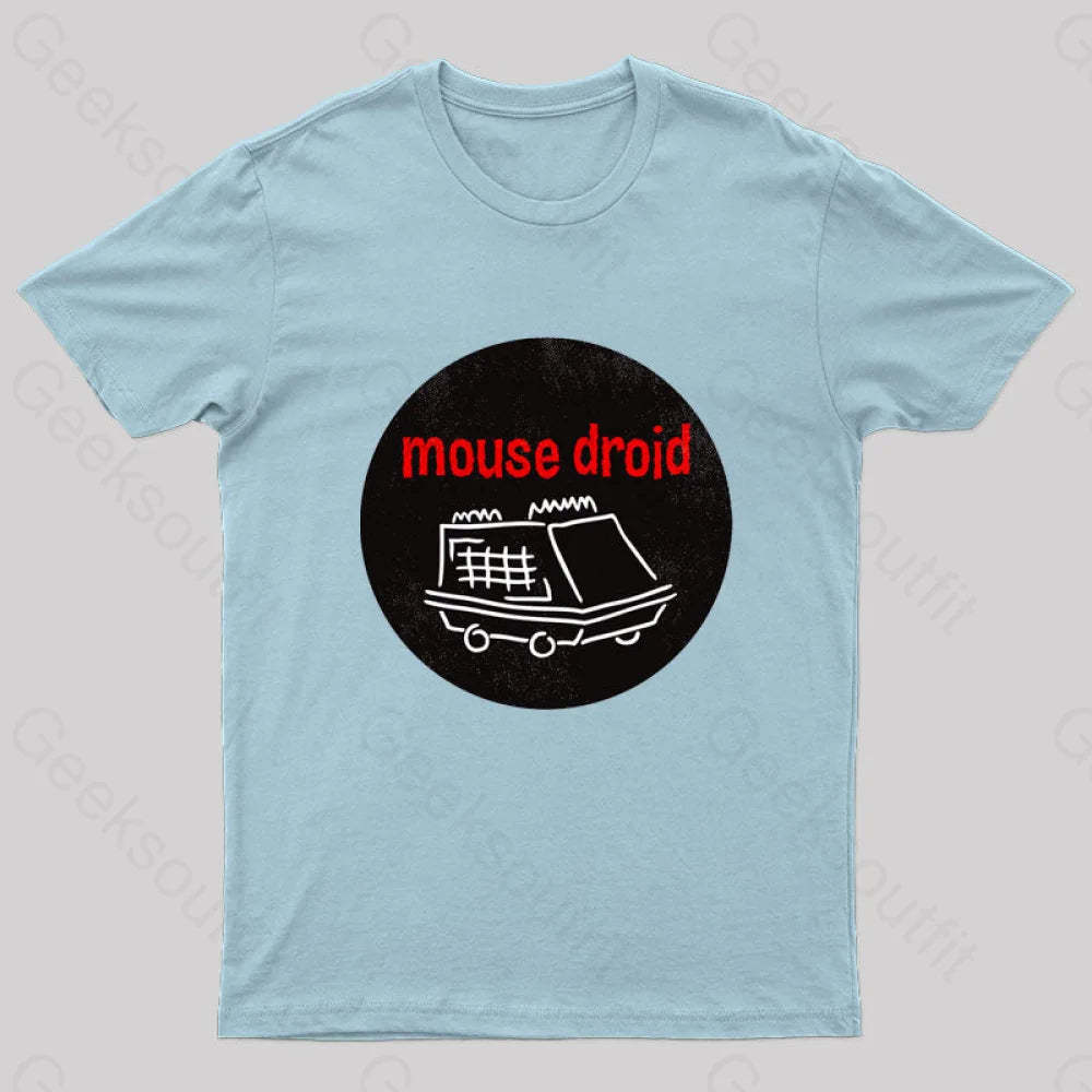 Mouse Droid Nerd T-Shirt Light Blue / S