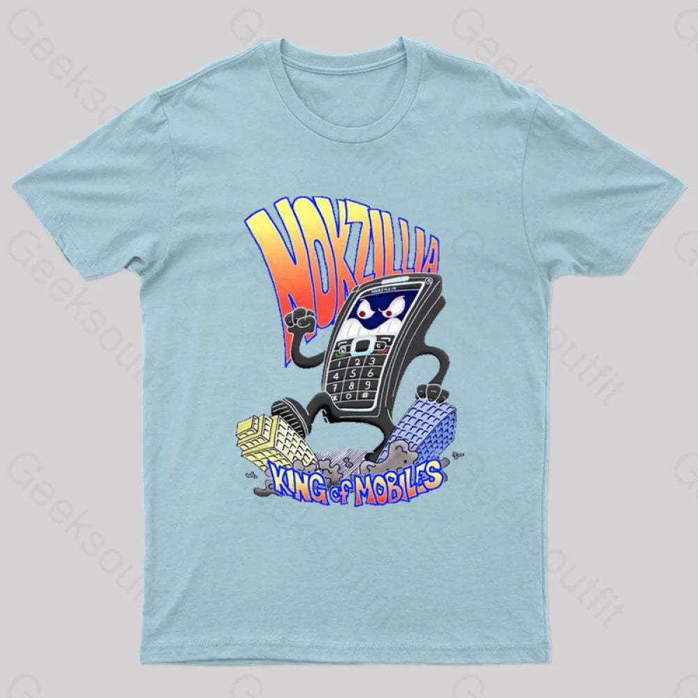 Mozilla King Of Mobiles Geek T-Shirt Light Blue / S