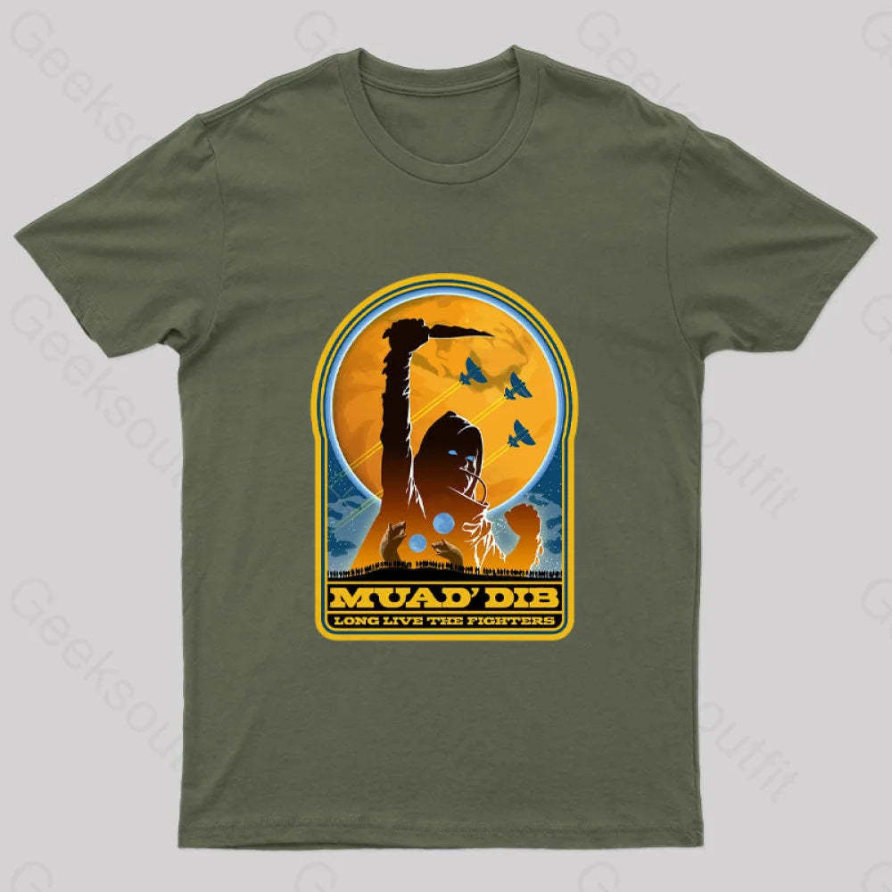 Muad’ Dib Nerd T-Shirt Army Green / S
