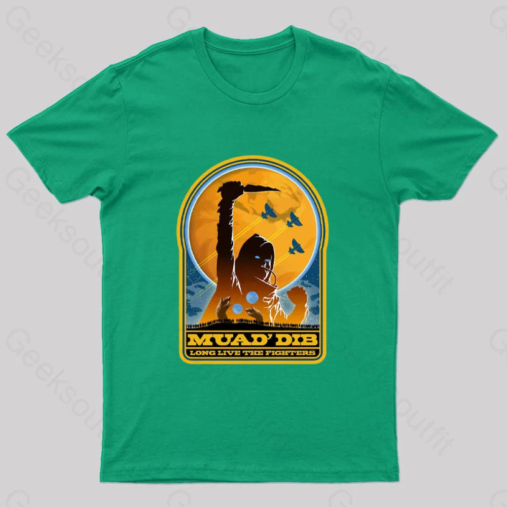Muad’ Dib Nerd T-Shirt Green / S