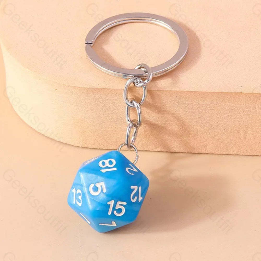 Multi-Sided Dice Keychain 6