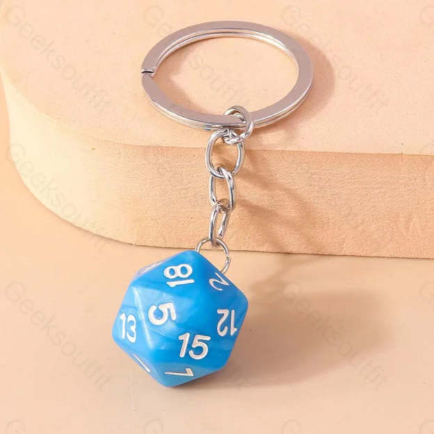 Multi-Sided Dice Keychain 6