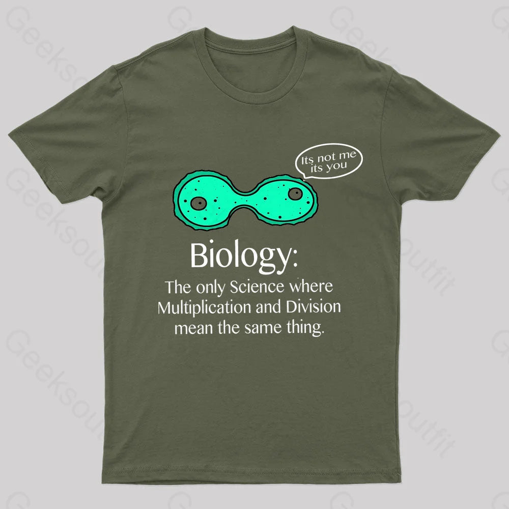 Multiplication And Division Mean The Same Thing Geek T-Shirt Army Green / S