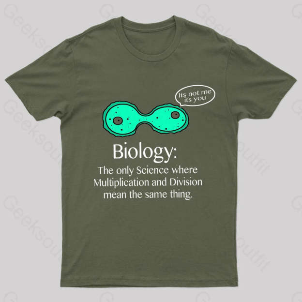 Multiplication And Division Mean The Same Thing Geek T-Shirt Army Green / S