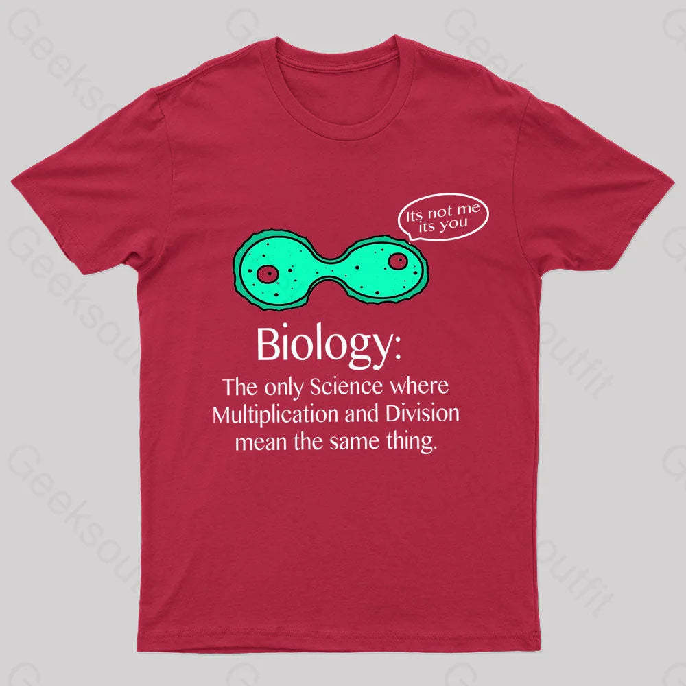 Multiplication And Division Mean The Same Thing Geek T-Shirt Red / S