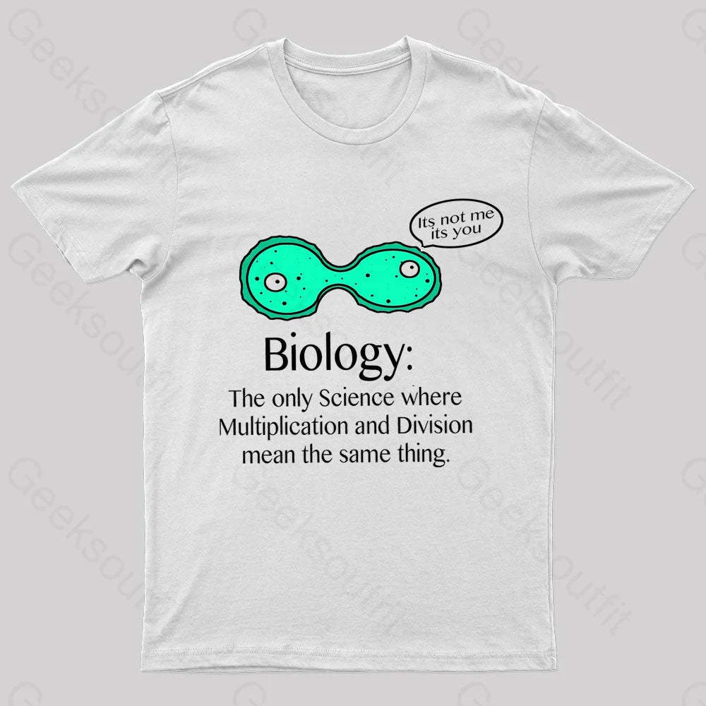 Multiplication And Division Mean The Same Thing Geek T-Shirt White / S
