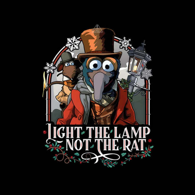 Muppet Christmas Carol Light The Lamp Not Rat Geek T-Shirt