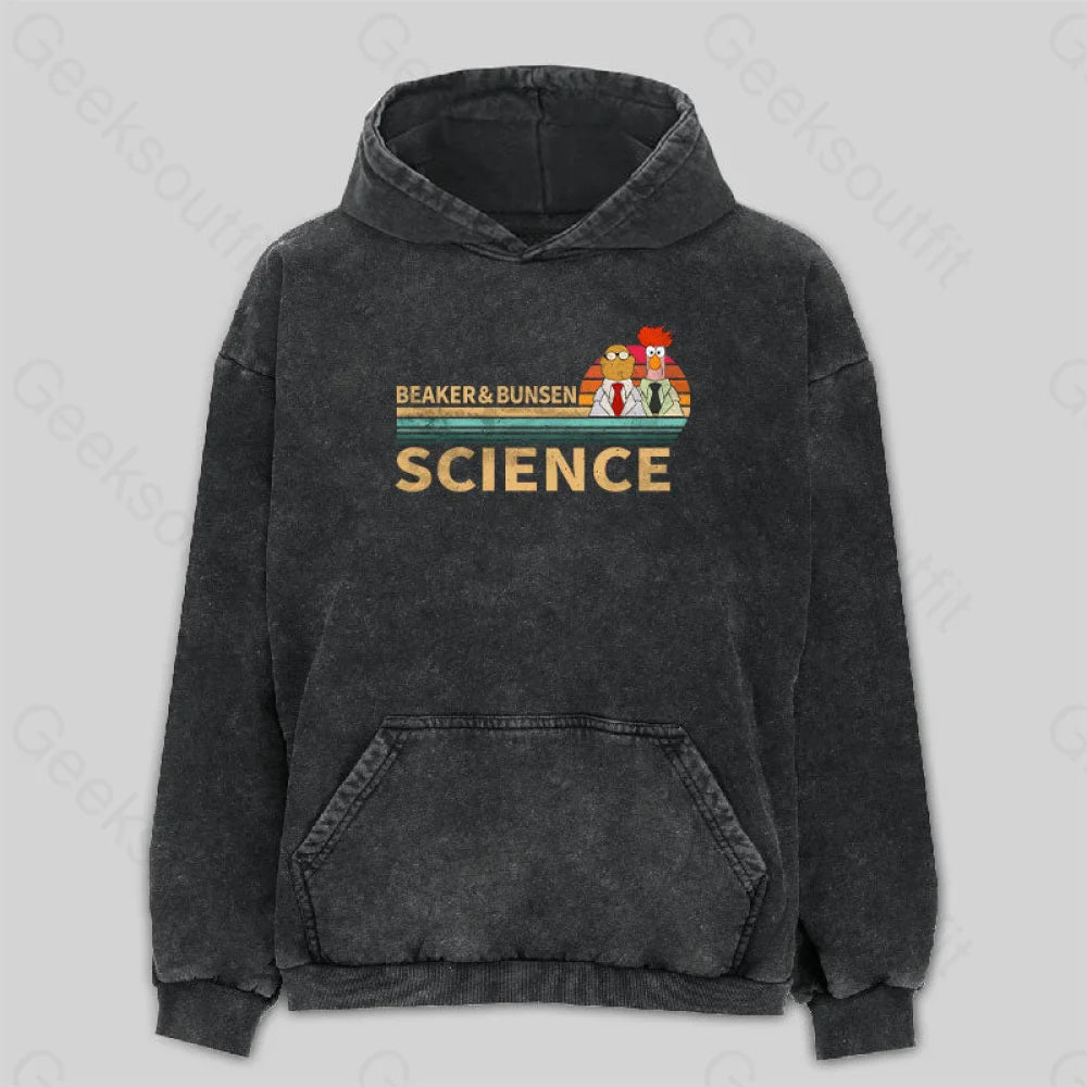 Muppets Science Bunsen And Beaker Cool Washed Hoodie M