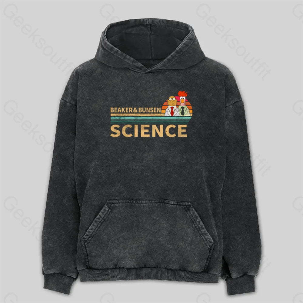 Muppets Science Bunsen And Beaker Cool Washed Hoodie M