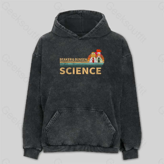 Muppets Science Bunsen And Beaker Cool Washed Hoodie M