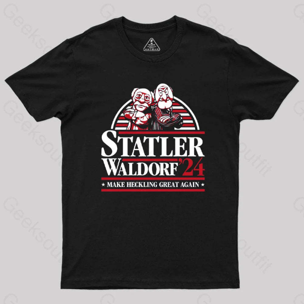 Muppets Statler Waldorf - Make Heckling Great Again T-Shirt Black / S