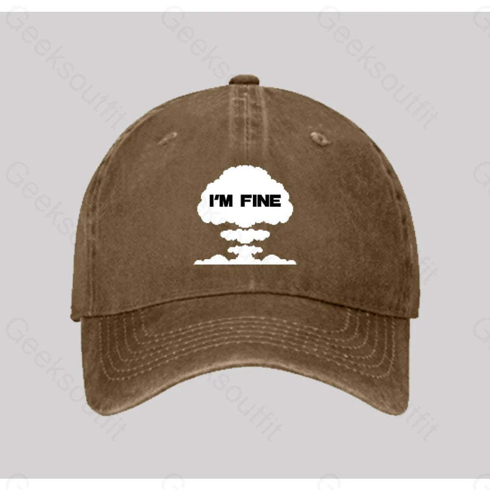 Mushroom Cloud Washed Vintage Baseball Cap Natural