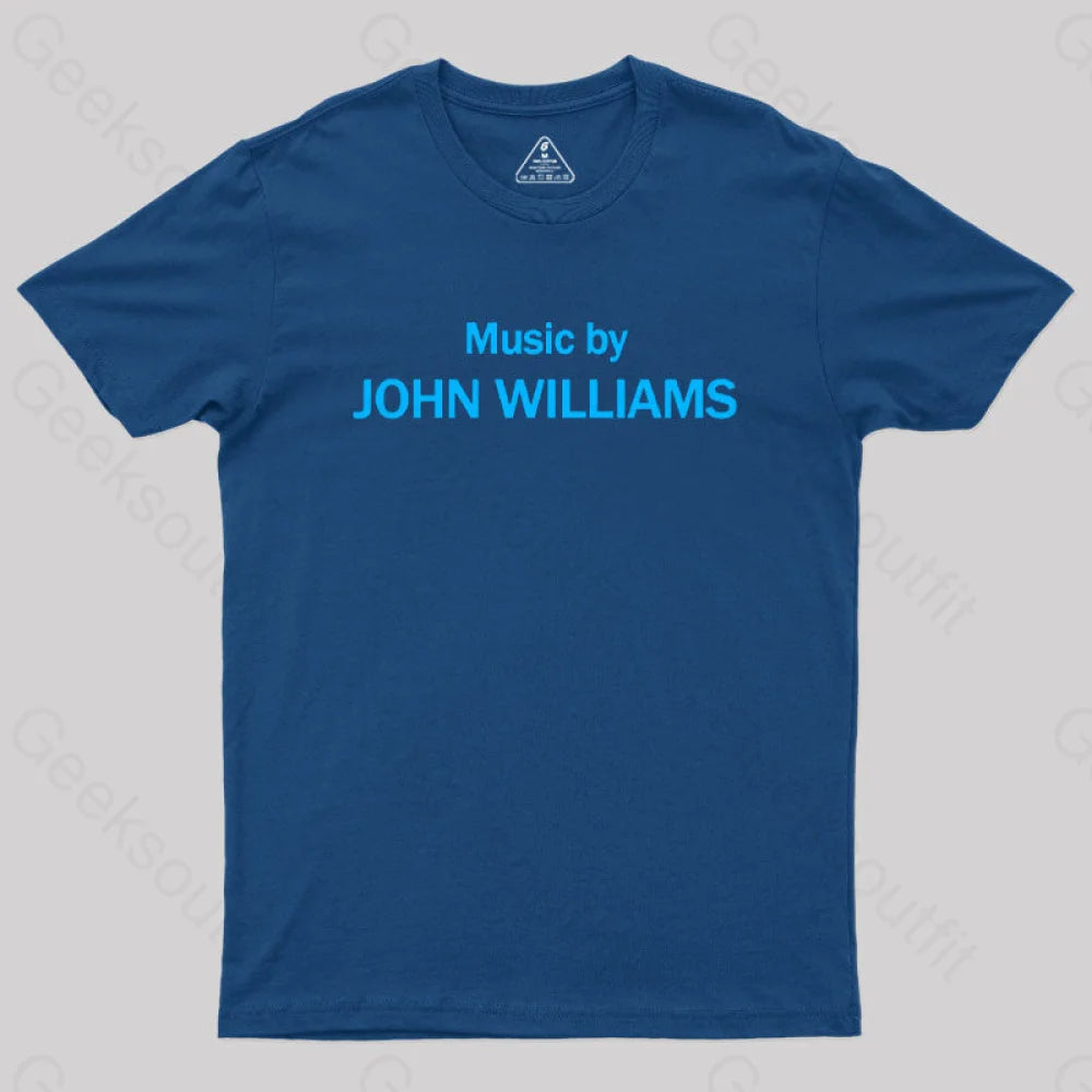 Music By John Williams Geek T-Shirt Navy / S