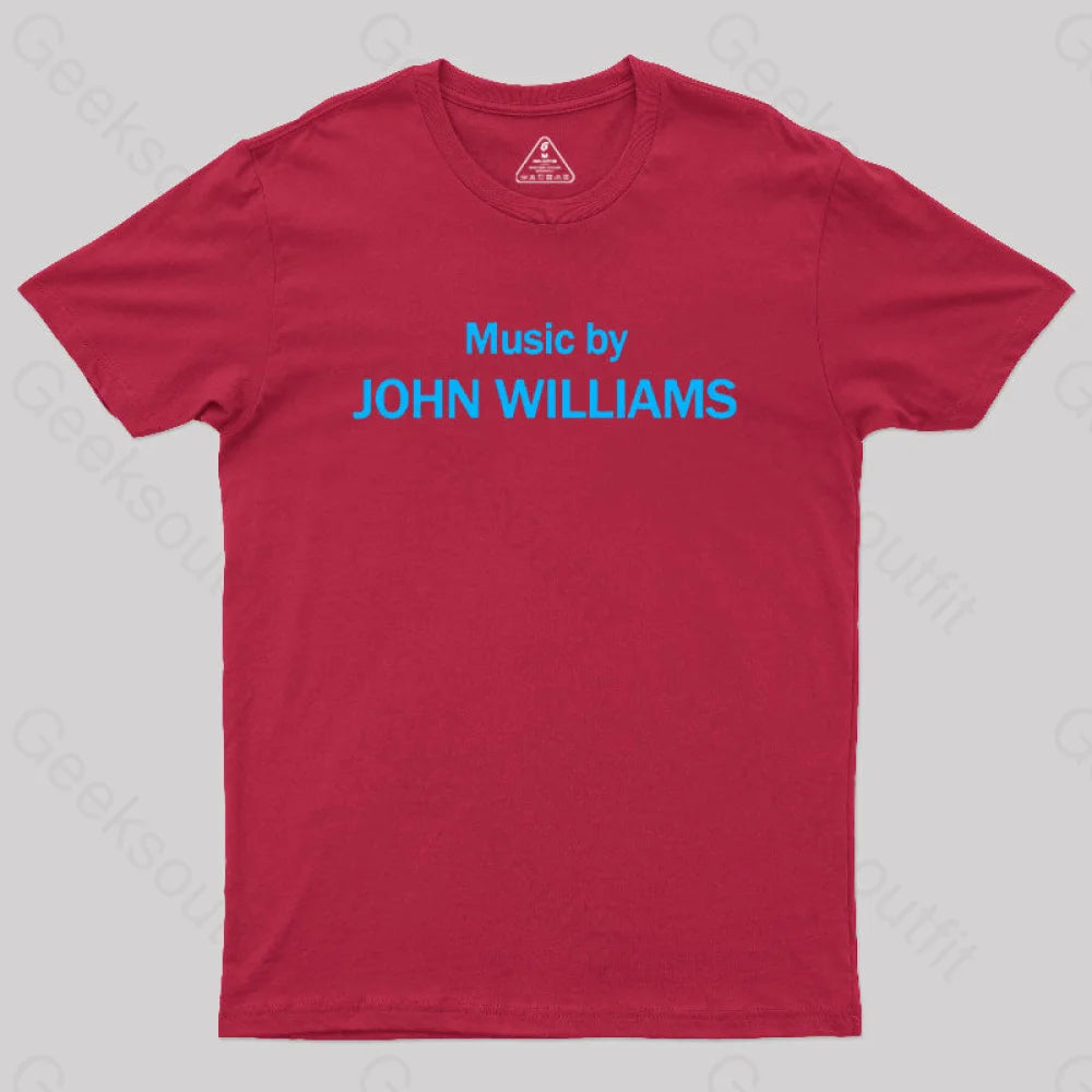 Music By John Williams Geek T-Shirt Red / S
