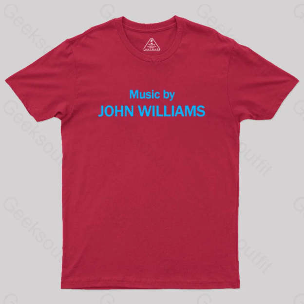 Music By John Williams Geek T-Shirt Red / S
