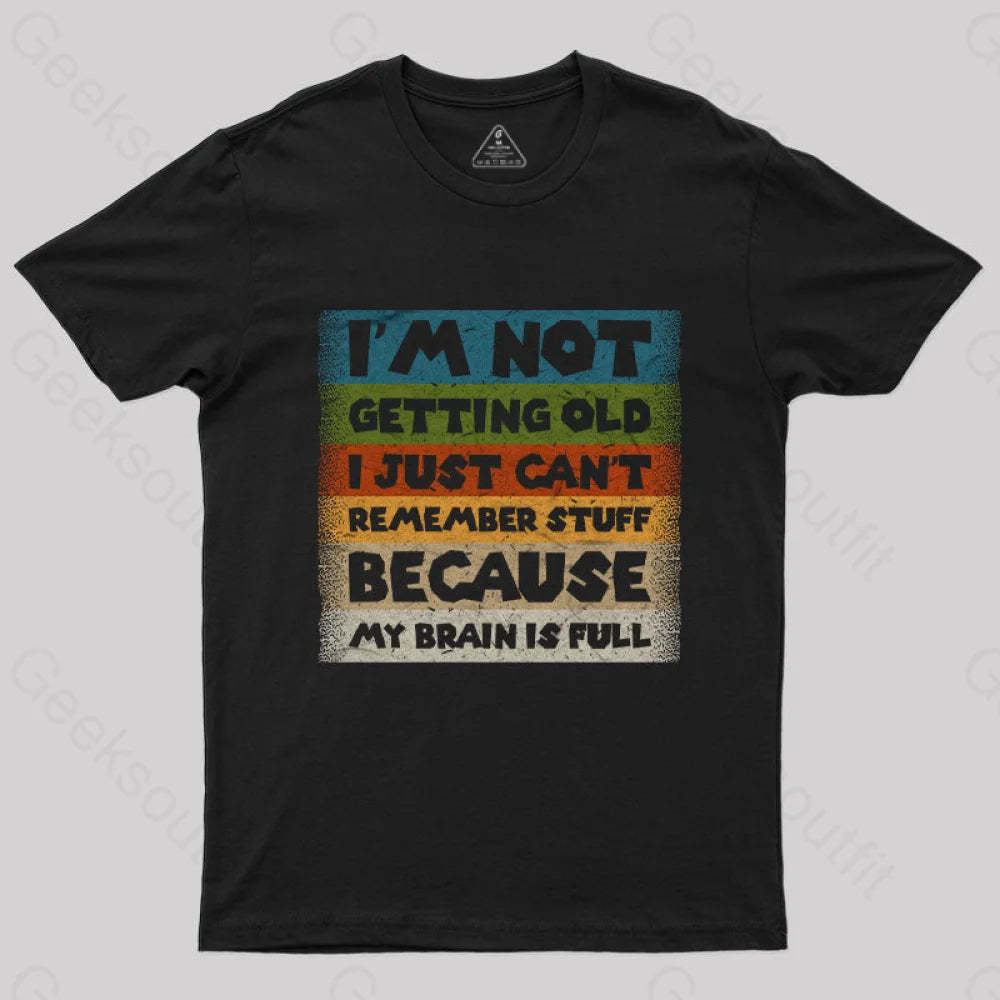 My Brain Is Full T-Shirt Black / S Yc