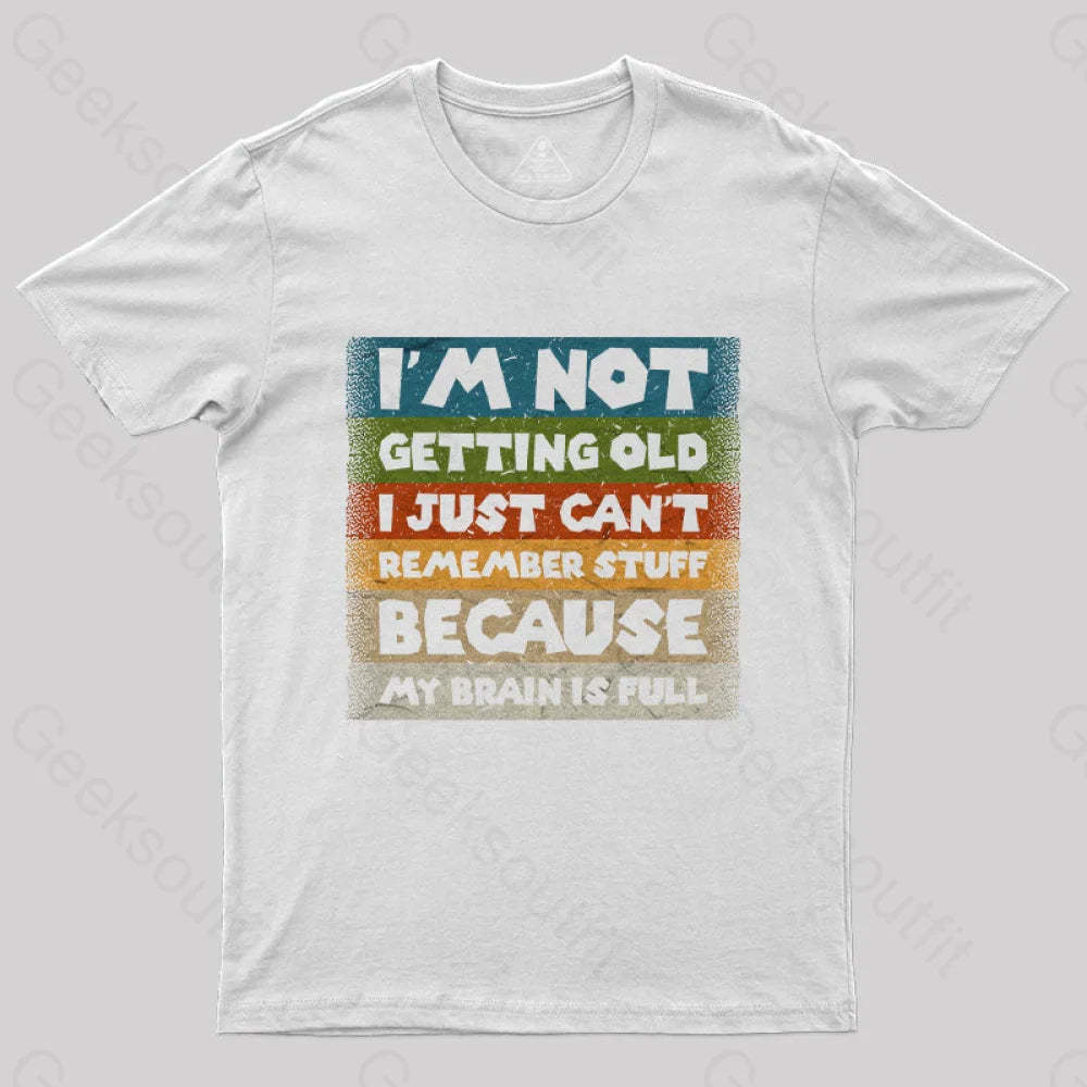 My Brain Is Full T-Shirt White / S Yc