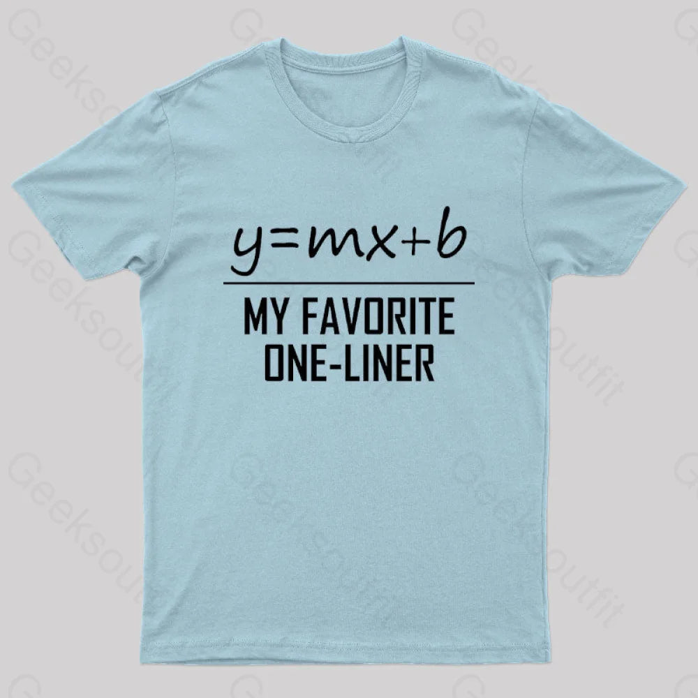 My Favorite One Liner Nerd T-Shirt Light Blue / S