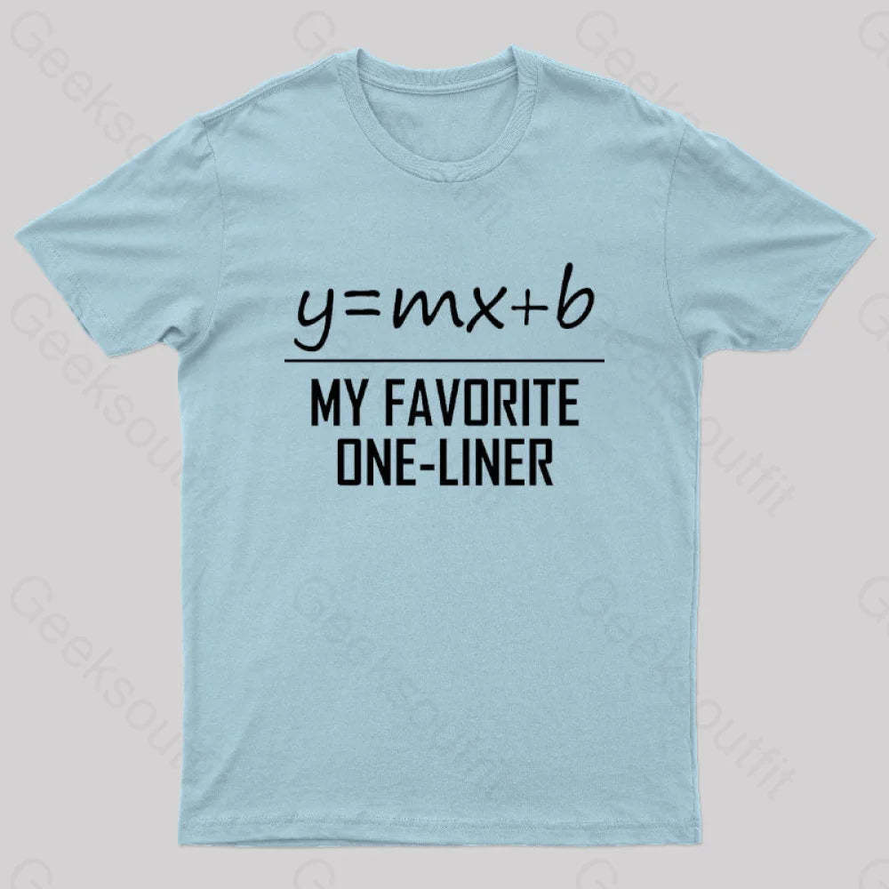 My Favorite One Liner Nerd T-Shirt Light Blue / S