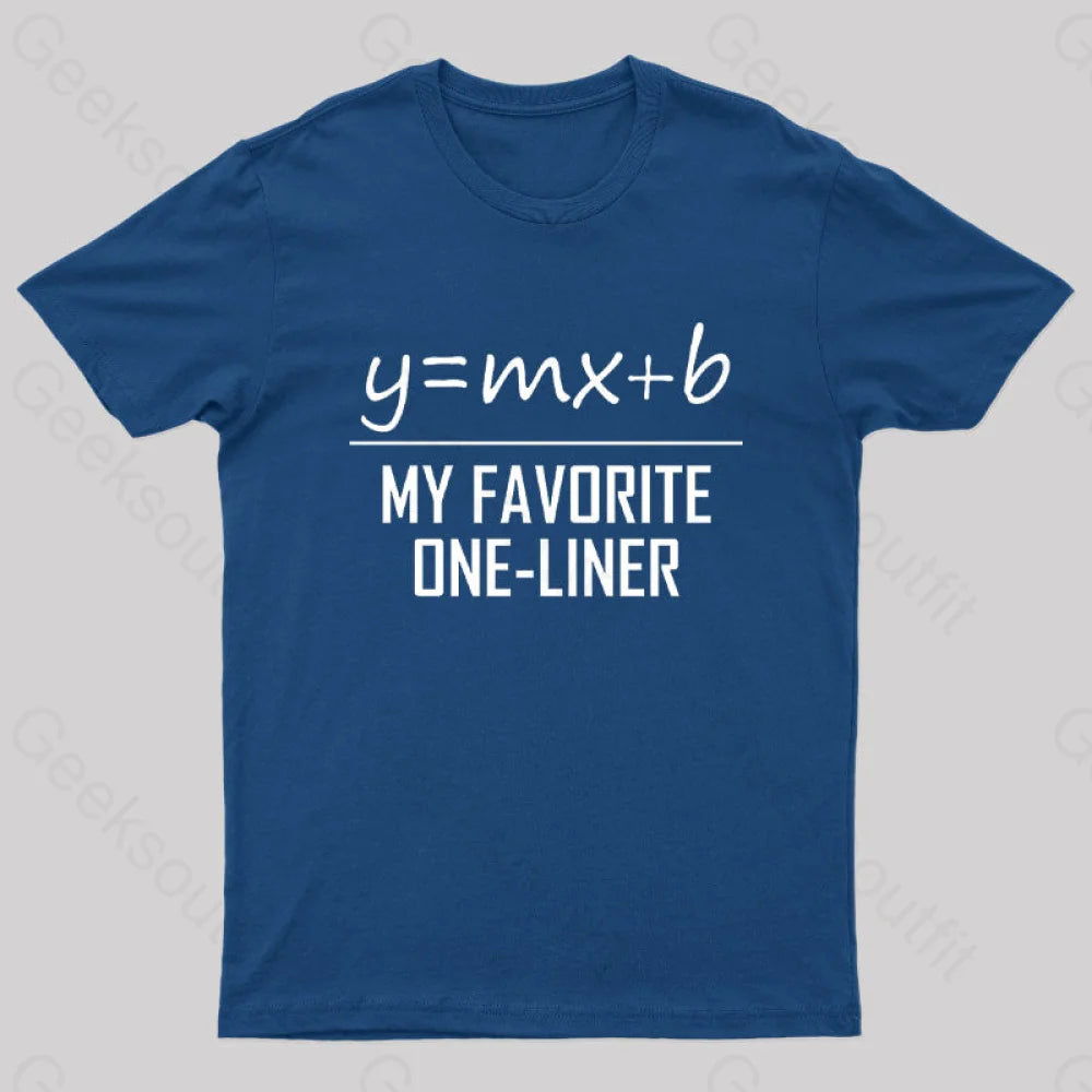 My Favorite One Liner Nerd T-Shirt Navy / S