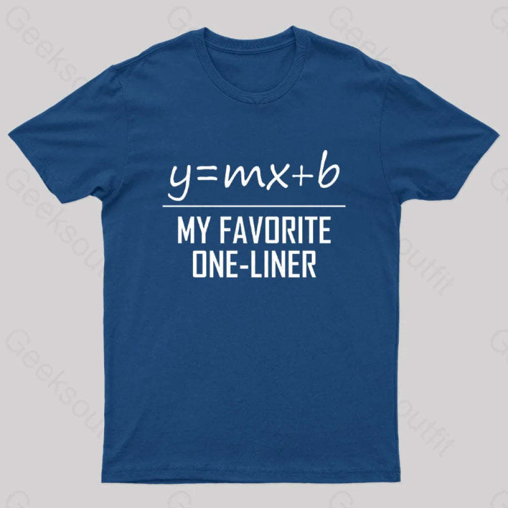My Favorite One Liner Nerd T-Shirt Navy / S