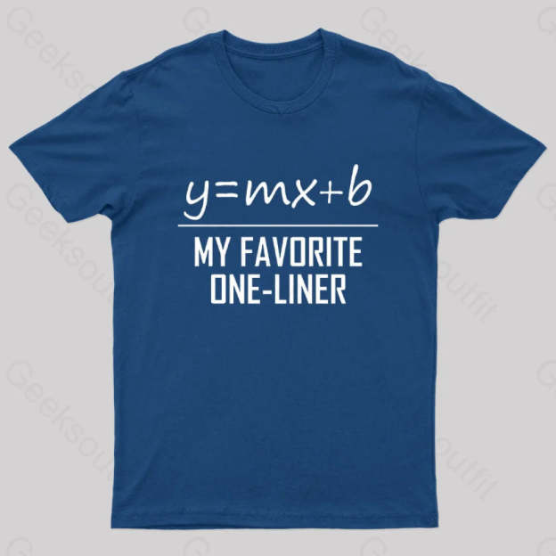 My Favorite One Liner Nerd T-Shirt Navy / S