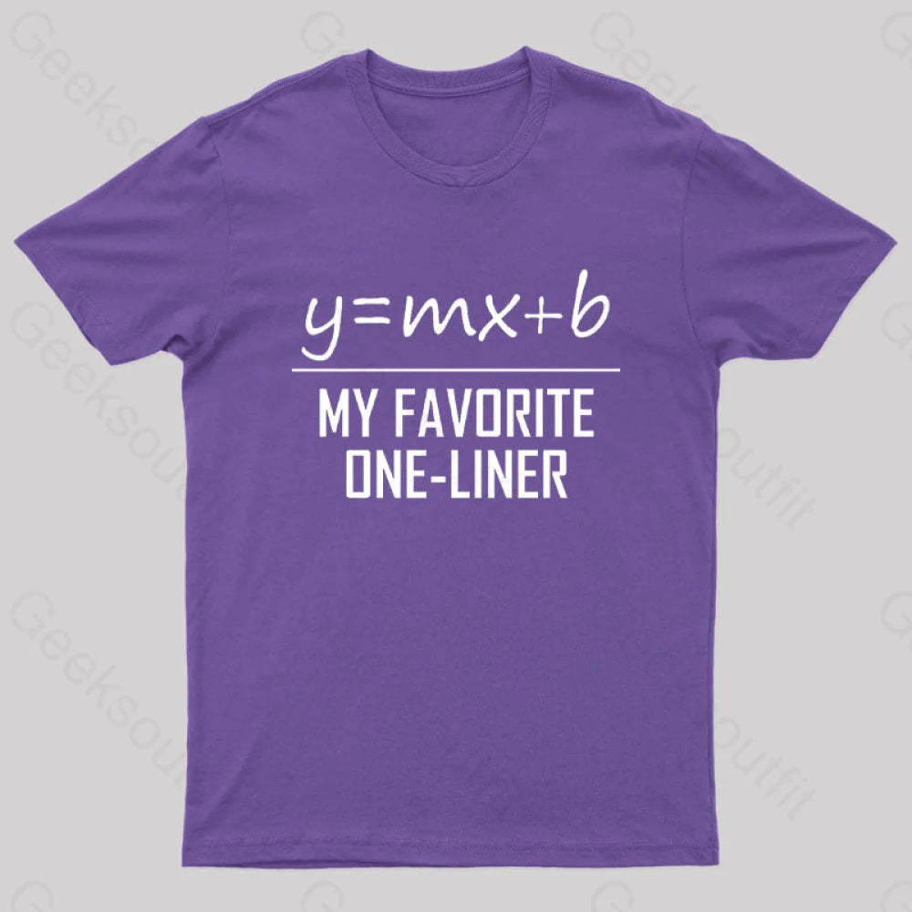 My Favorite One Liner Nerd T-Shirt Purple / S