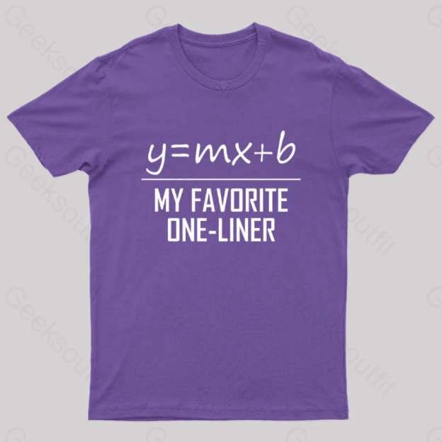 My Favorite One Liner Nerd T-Shirt Purple / S