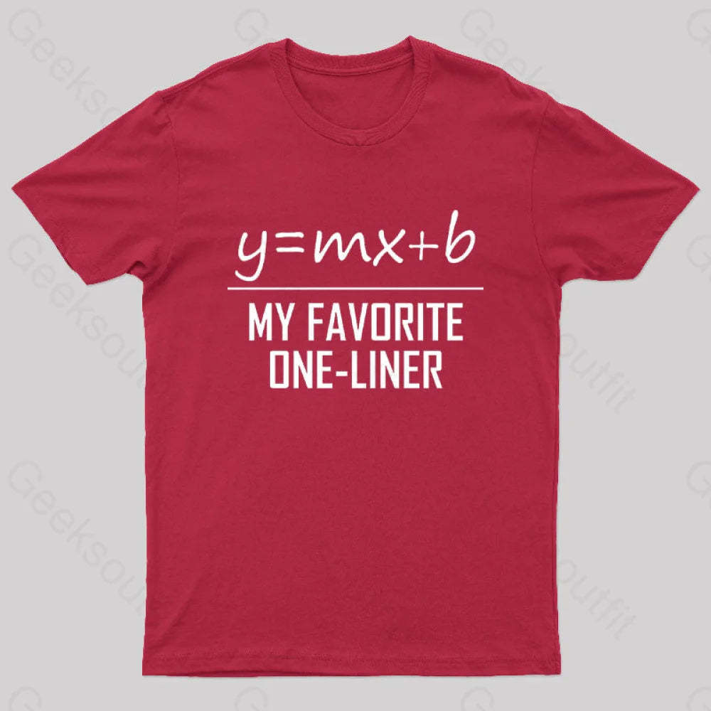 My Favorite One Liner Nerd T-Shirt Red / S