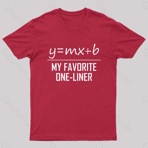 My Favorite One Liner Nerd T-Shirt Red / S