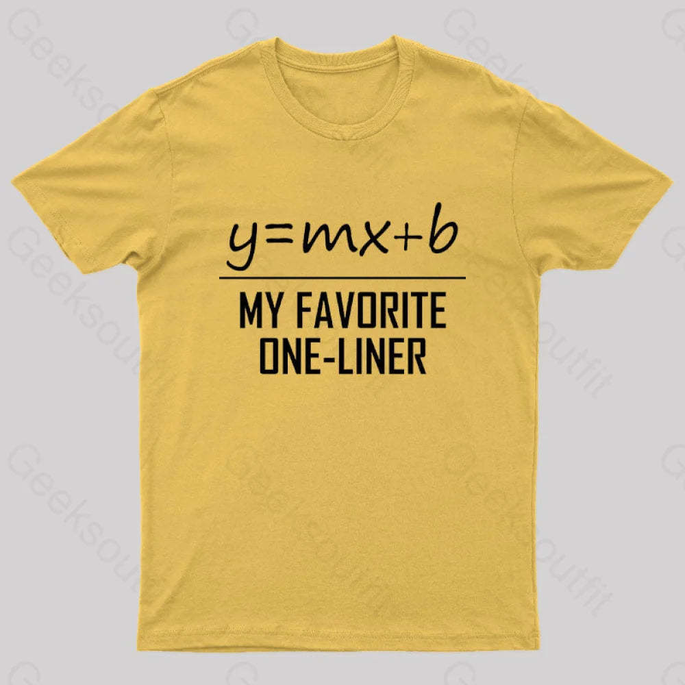 My Favorite One Liner Nerd T-Shirt Yellow / S