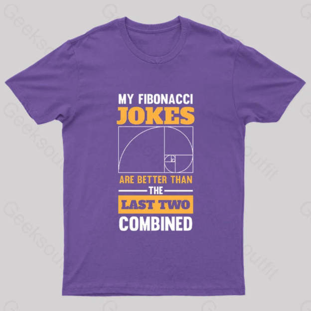 My Fibonacci Jokes Geek T-Shirt Purple / S
