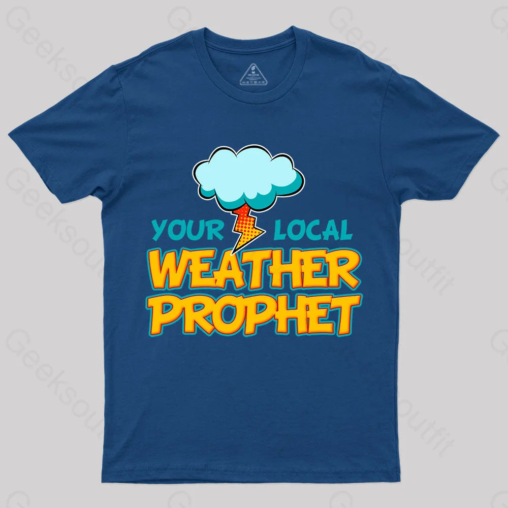 My Kid Is A Weather Prophet Nerd T-Shirt Navy / S