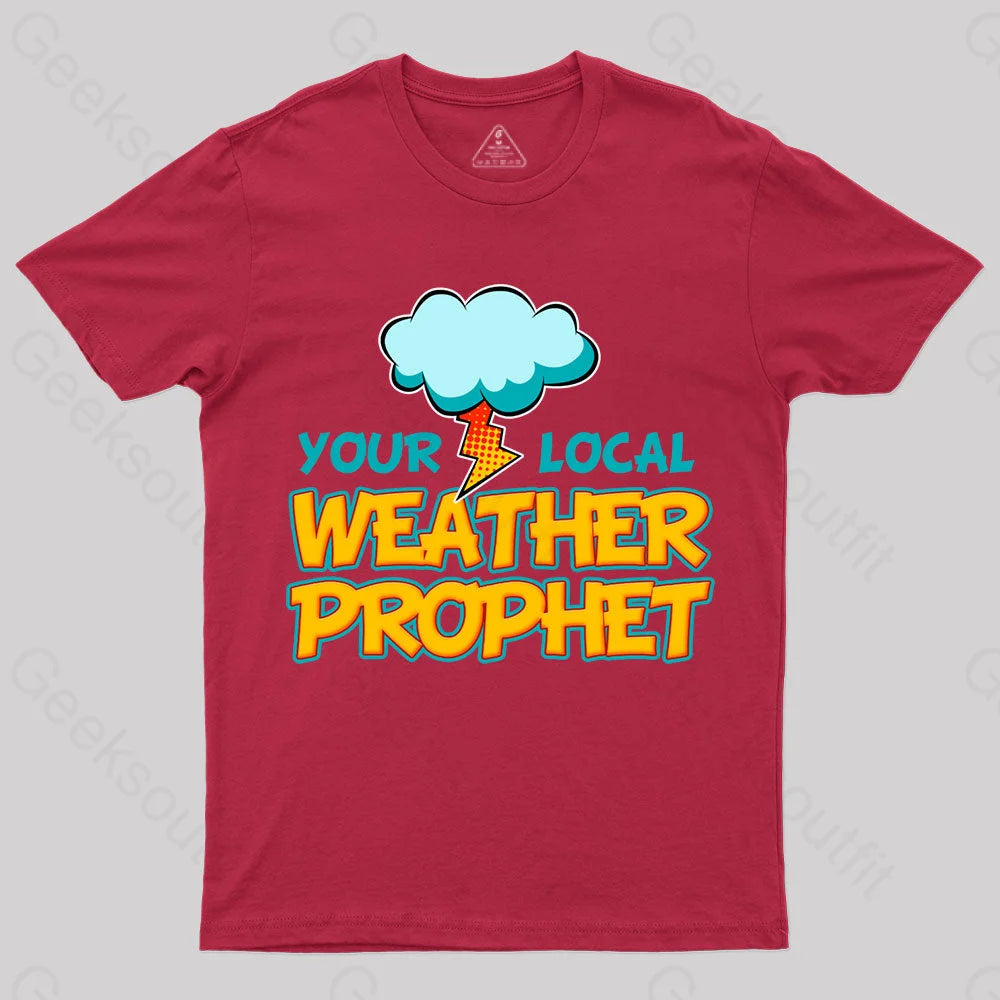 My Kid Is A Weather Prophet Nerd T-Shirt Red / S