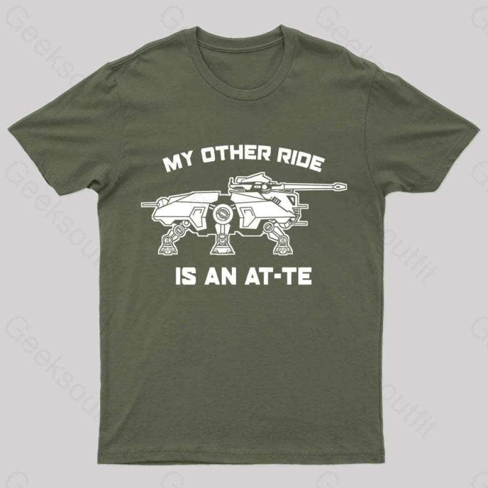 My Other Ride Is An Imperial Walker Geek T-Shirt Army Green / S