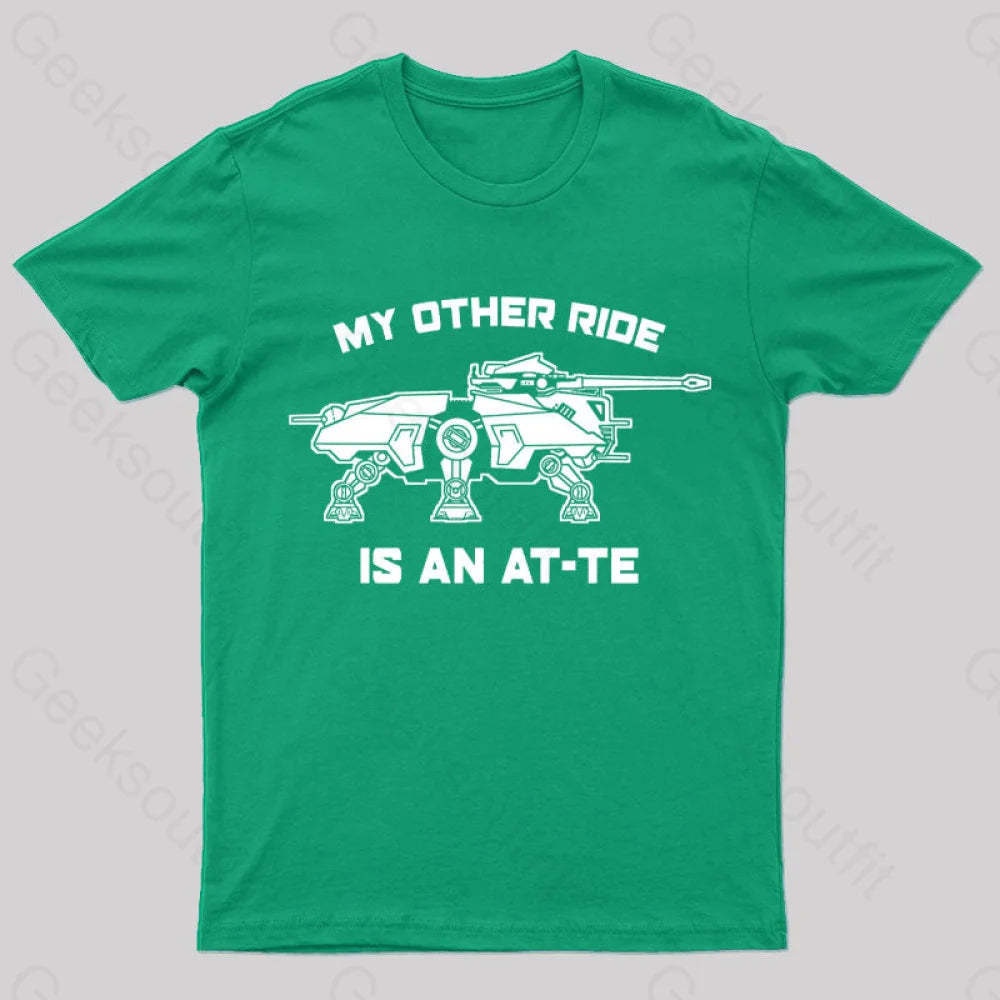 My Other Ride Is An Imperial Walker Geek T-Shirt Green / S