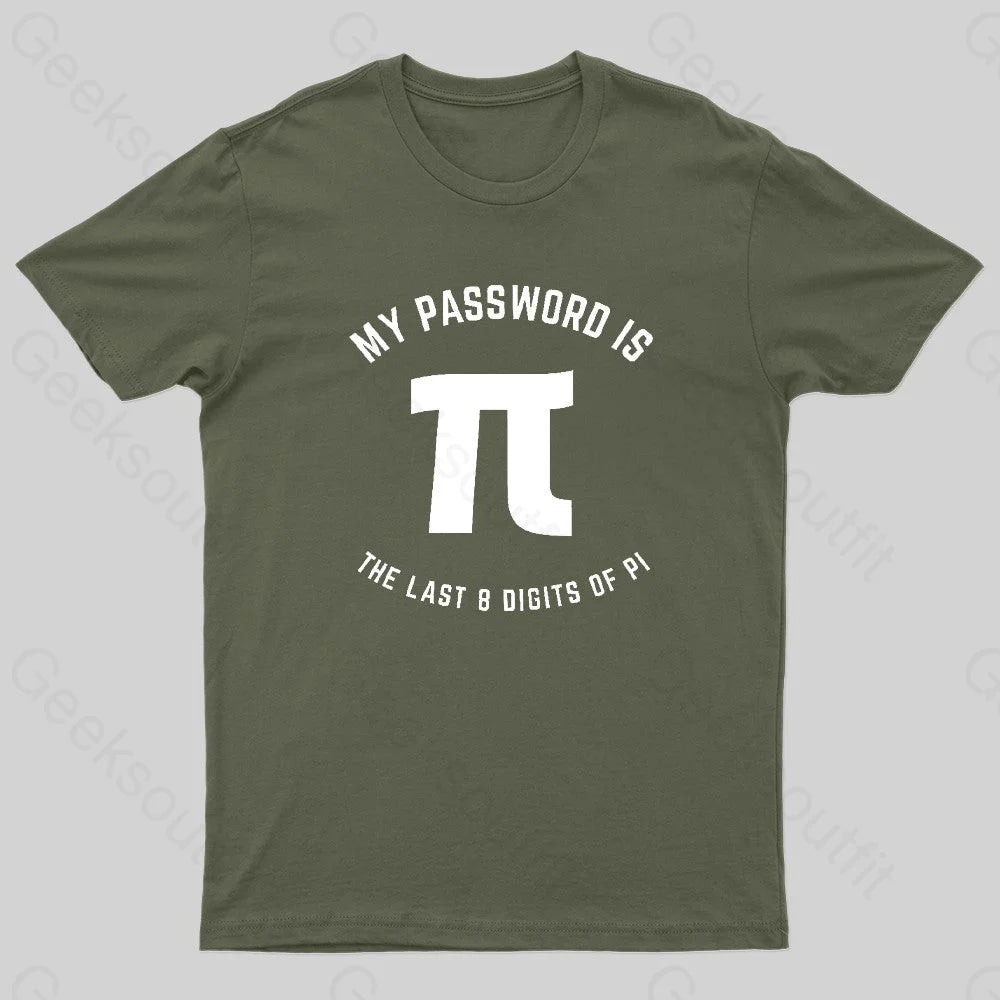 Funny Pi T Shirt-My Password Is The Last 8 Digits Of Pi-Geek Funny Pi T Shirt-My Password Is The Last 8 Digits Of Pi-Geek