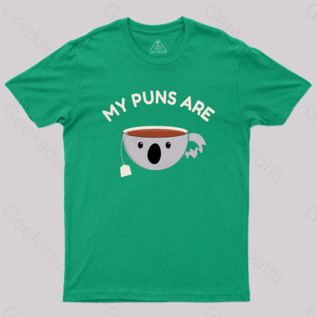 My Puns Are Koala Tea T-Shirt Green / S
