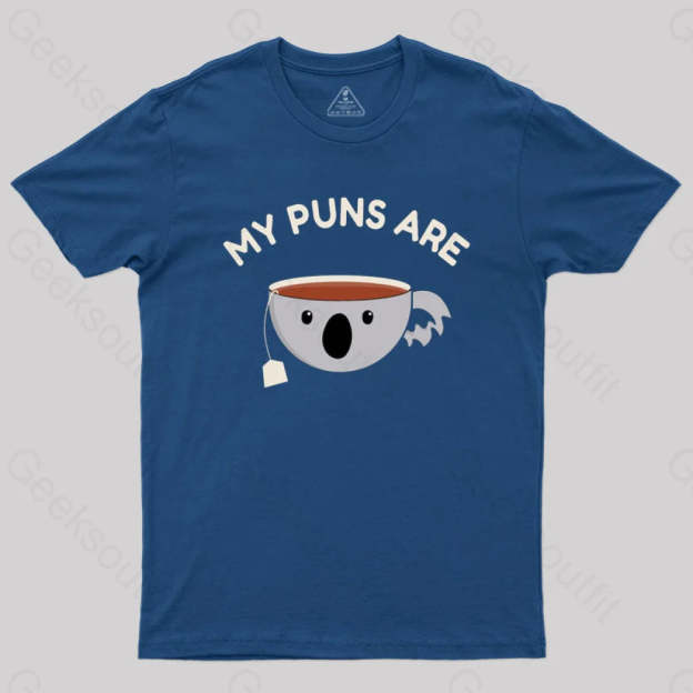 My Puns Are Koala Tea T-Shirt Navy / S