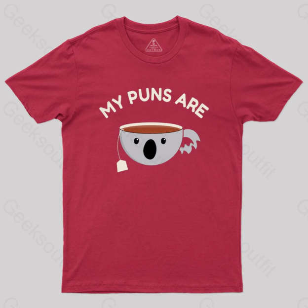My Puns Are Koala Tea T-Shirt Red / S