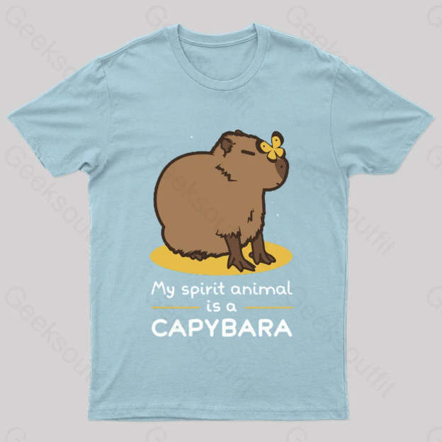 My Spirit Animal Is A Capybara Geek T-Shirt Light Blue / S
