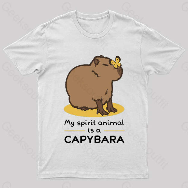My Spirit Animal Is A Capybara Geek T-Shirt White / S