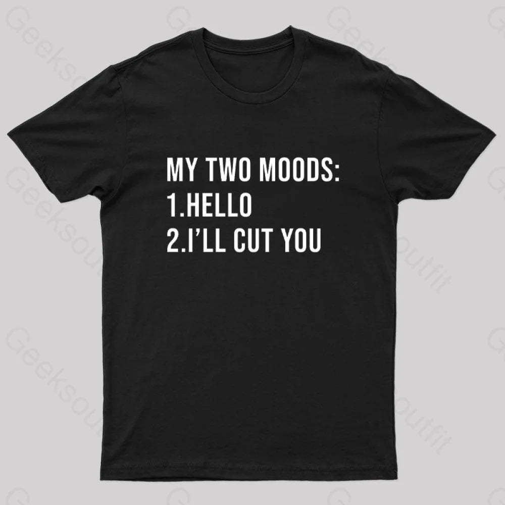 My Two Moods Nerd T-Shirt Black / S